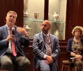 Eric Beightel & Jomar Maldonado Environmental Science Associates Federal Strategy Director Eric Beightel and Jomar Maldonado, Director for the National Environmental Policy Act (NEPA) at the White House Council on Environmental Quality, address the Road Gang (September 2025).