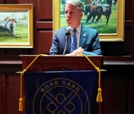 Patrick McKenna Eno Center for Transportation CEO Patrick McKenna addresses the Road Gang (February 2025).